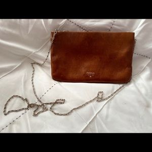 Genuine Leather Small Fossil Crossbody
